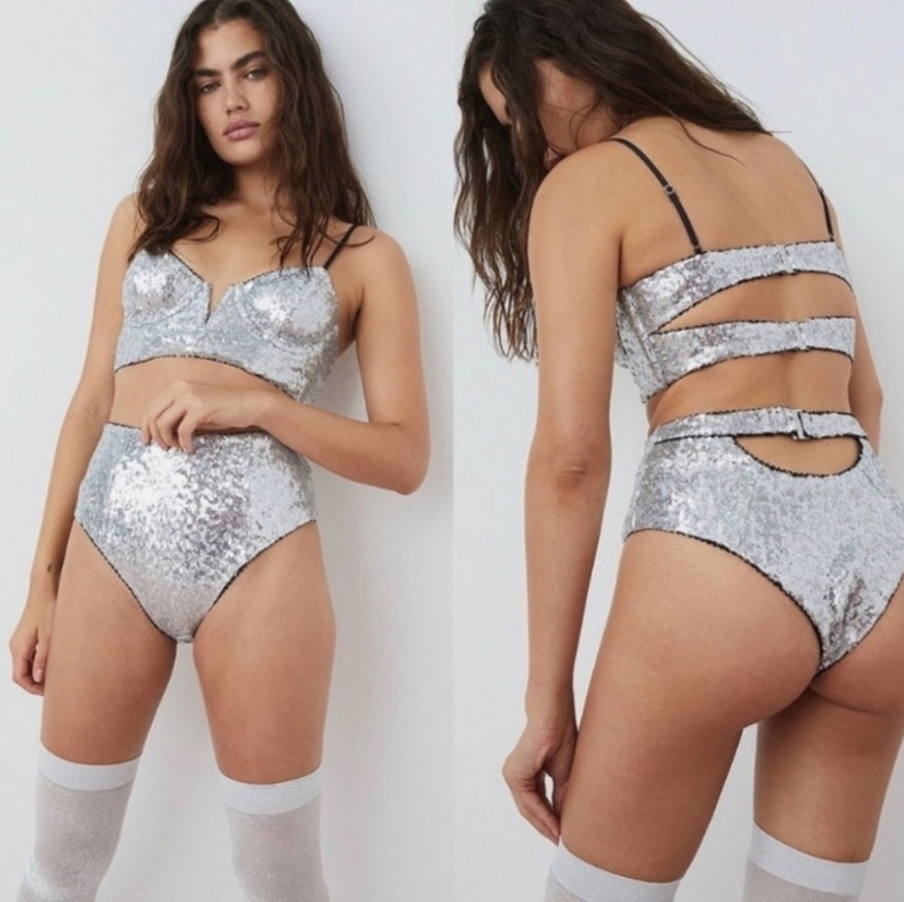 New!For‎ Love And Lemons Sequin Panty